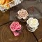 3-Pack Camellia Flower Hair Clips (Pink, Champagne, White), 3 Colors Transparent